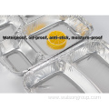 Compartment Disposable Aluminum Foil Fast Food Container